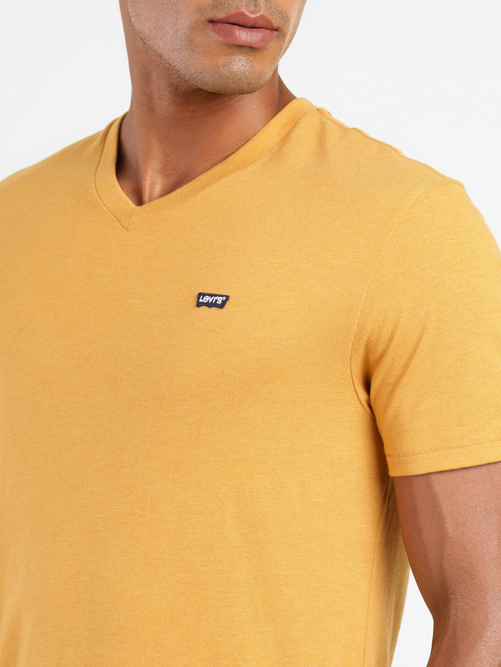 Men's Solid V Neck T-shirt - 26ddf742-d5ce-483e-9358-51447fc76e4f View