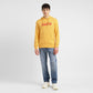 Men's Brand Logo Yellow Hooded Sweatshirt - ModelFront View