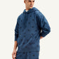 Men's Printed Navy Hooded Sweatshirt - Styleshot View