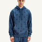 Men's Printed Navy Hooded Sweatshirt - Front View