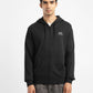 Men's Solid Black Hooded Sweatshirt - 5deb5dd5-0359-4840-a32a-eaca95b74418 View