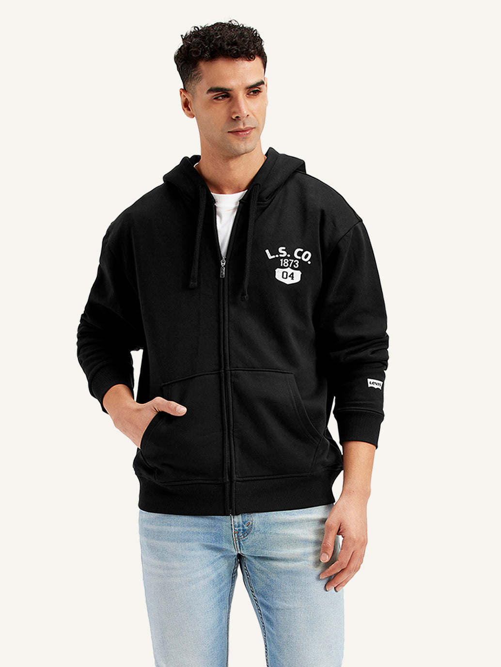 Men's Solid Black Hooded Sweatshirt - 8e05f285-748e-4589-bb67-864b06d388c8 View