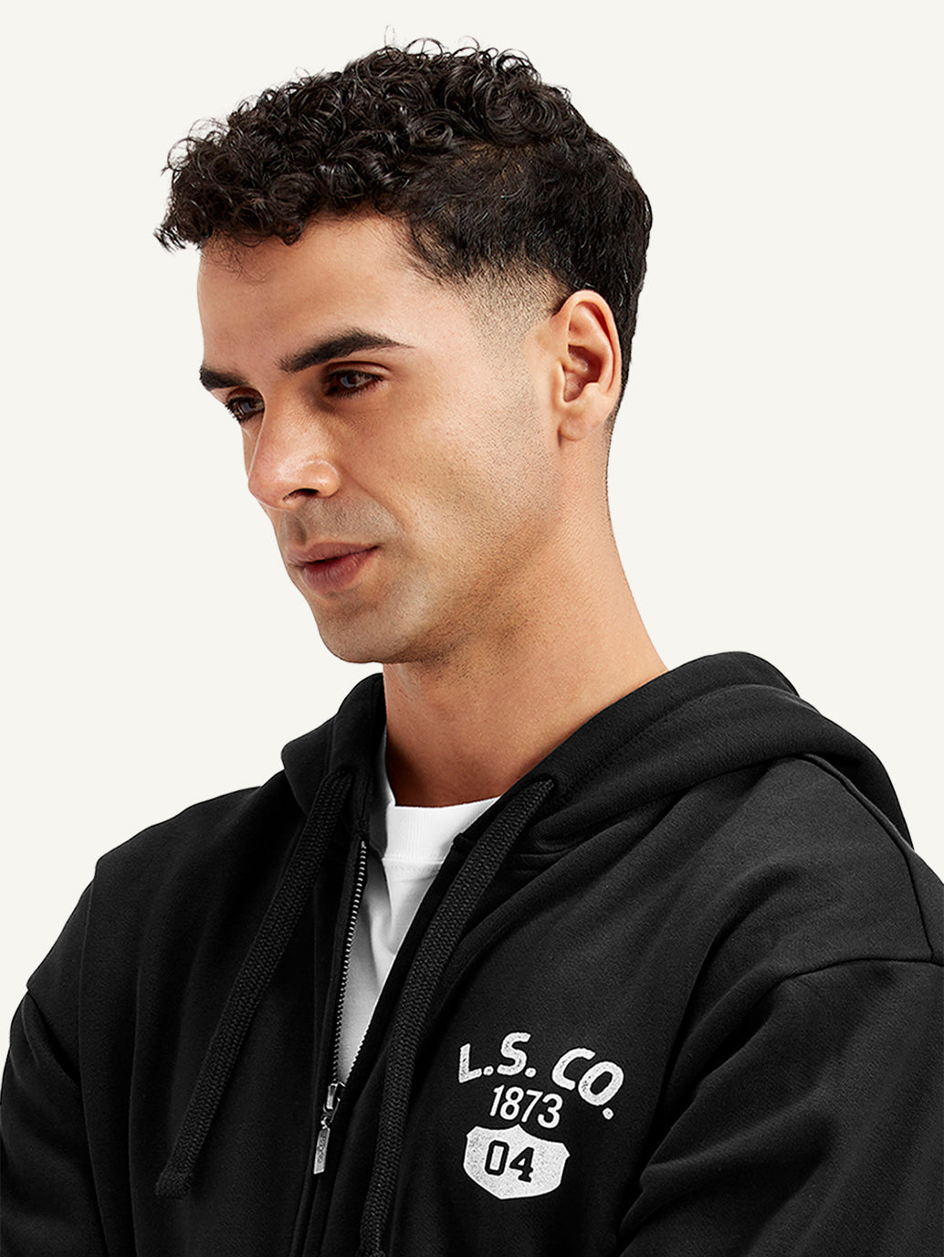 Men's Solid Black Hooded Sweatshirt - 4fa3a321-56ba-4903-af09-a92391724368 View