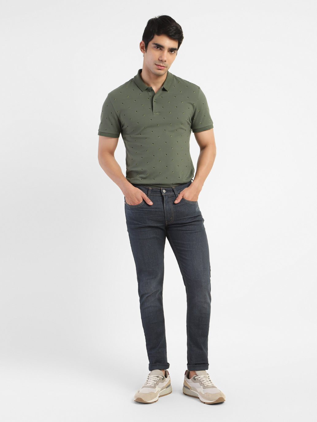 Men's Geometric Print Polo T-shirt - de8bf512-6e37-4f3f-90c6-249adb9adb83 View