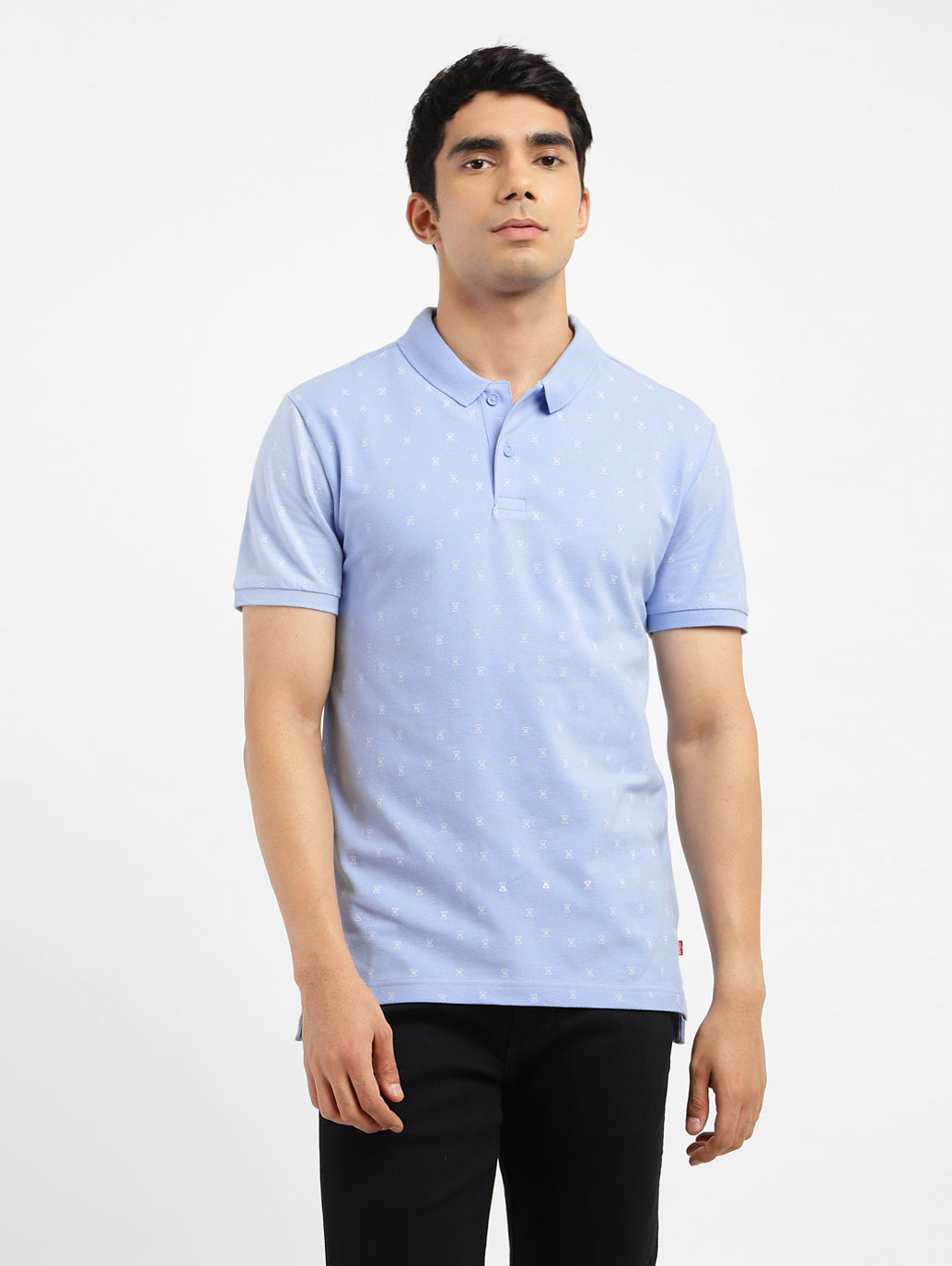 Men's Geometric Print Polo T-shirt - 0c73136b-cc42-477a-b26f-86380f439633 View