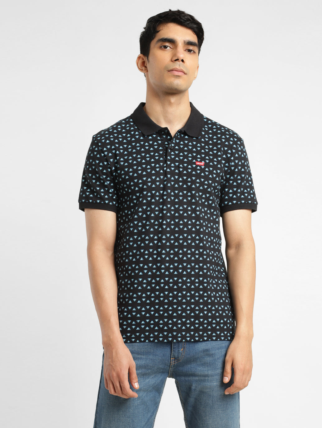 Men's Geometric Polo T-shirt - 866d4dc3-9101-48fe-a4da-63de8cceebdf View