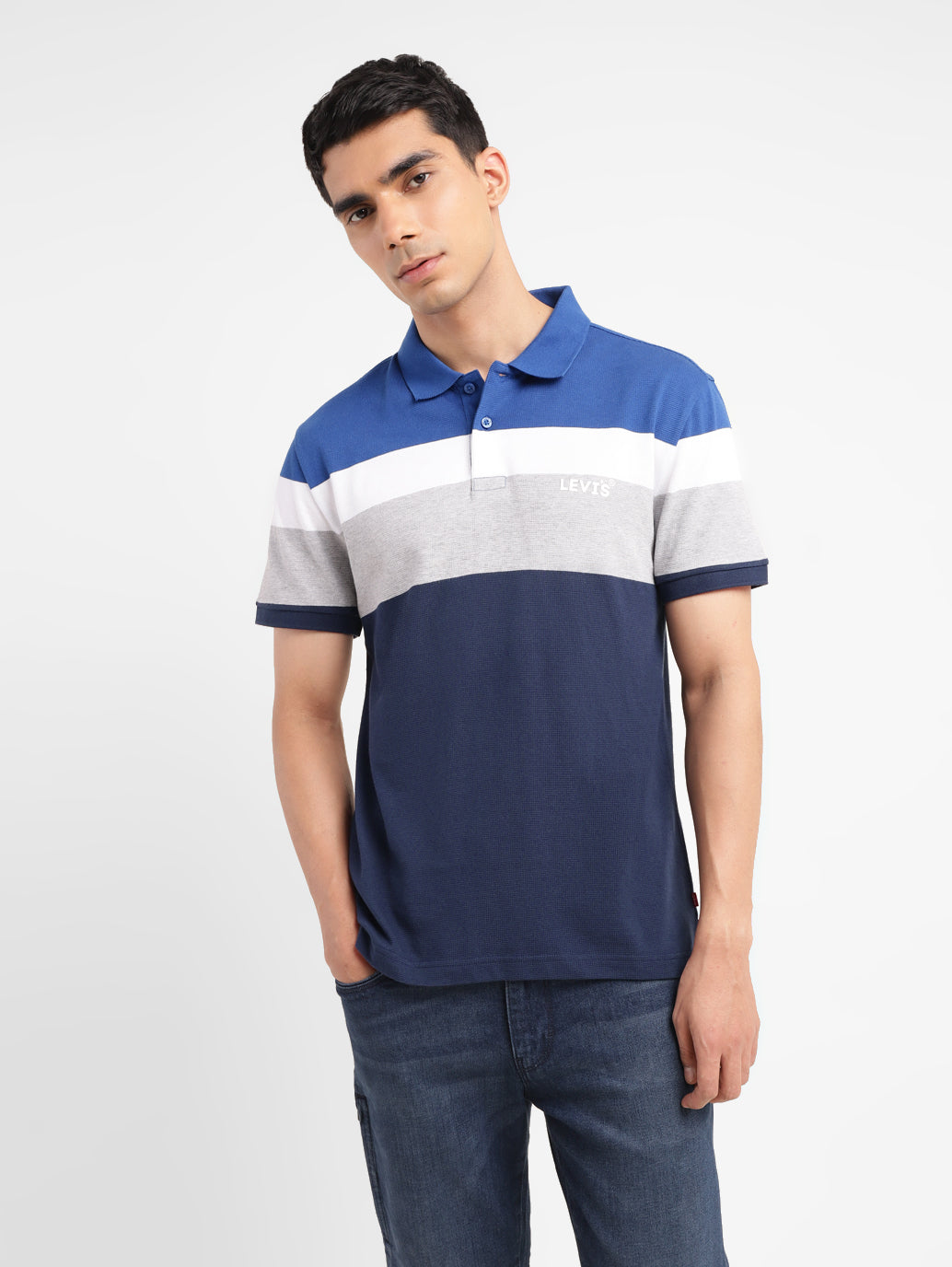 Men's Colorblock Slim Fit Polo T-shirt - bfcc5907-96b2-4647-aa54-d6ce195ba423 View