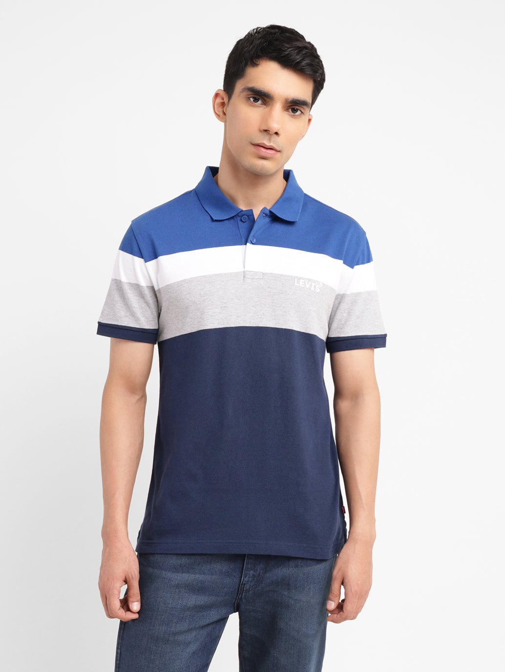 Men's Colorblock Slim Fit Polo T-shirt - de7d703c-f720-45e7-aeca-997211888b04 View