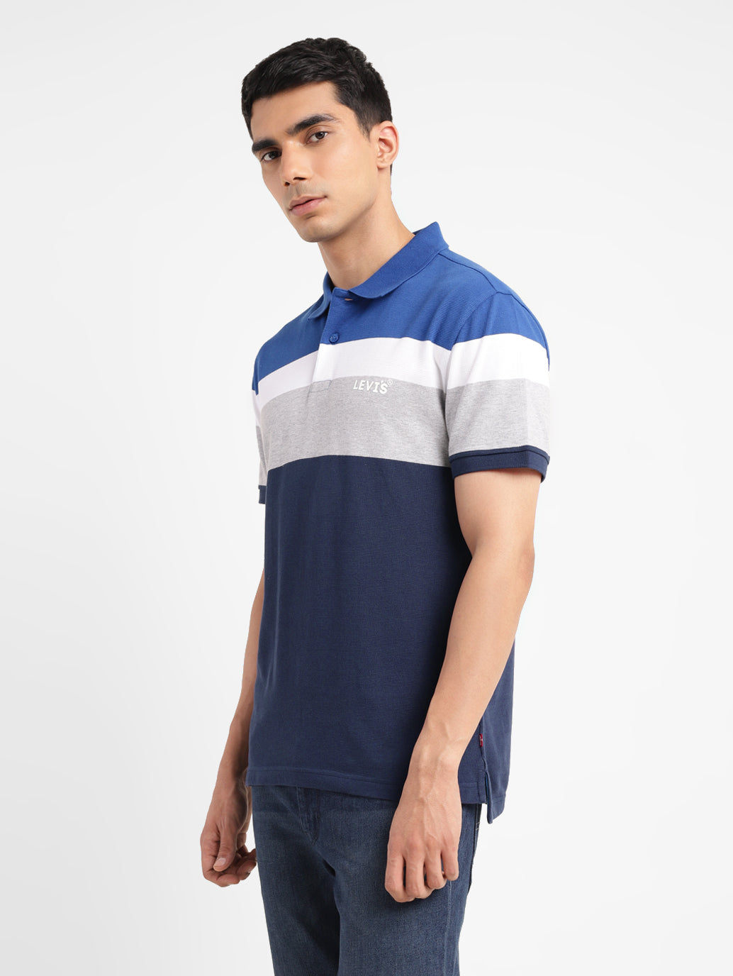 Men's Colorblock Slim Fit Polo T-shirt - 00dd2f59-74fd-4de4-b40c-9c09e36b864b View
