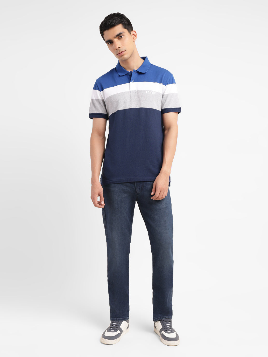 Men's Colorblock Slim Fit Polo T-shirt - f216eb72-0cd8-46f0-9d80-a18aa4880777 View