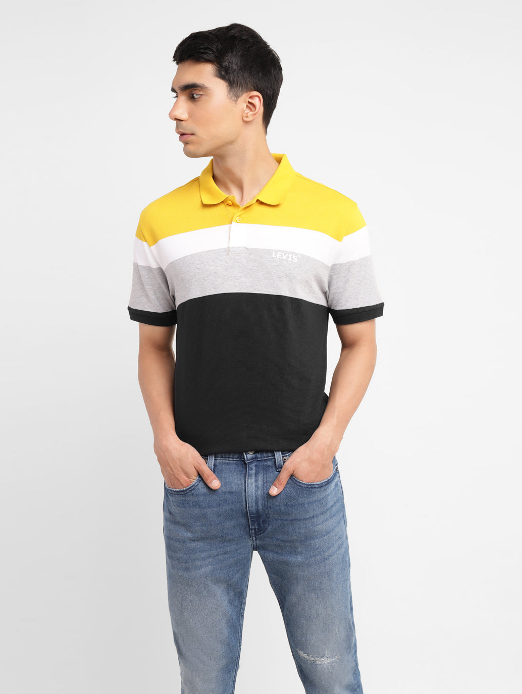 Men's Colorblock Slim Fit Polo T-shirt - 9d4abef7-596c-4f97-8828-0449386f0cbf View