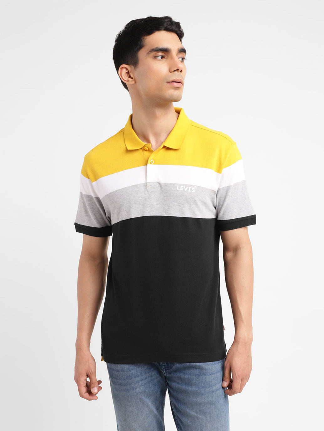Men's Colorblock Slim Fit Polo T-shirt - fed45e07-6e9a-4567-8d73-1fac57a75fea View