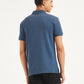 Men's Solid Slim Fit Polo T-Shirt - Back View