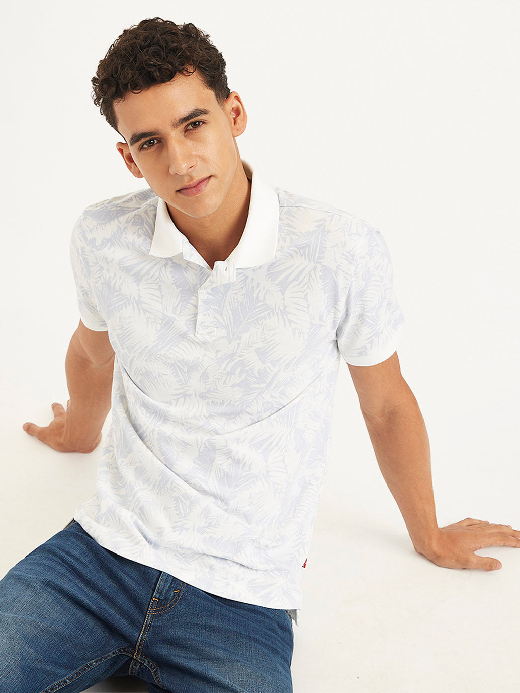 Men's Tropical Slim Fit Polo T-Shirt - c826d04f-f057-45b3-a842-17fe3ff99d69 View