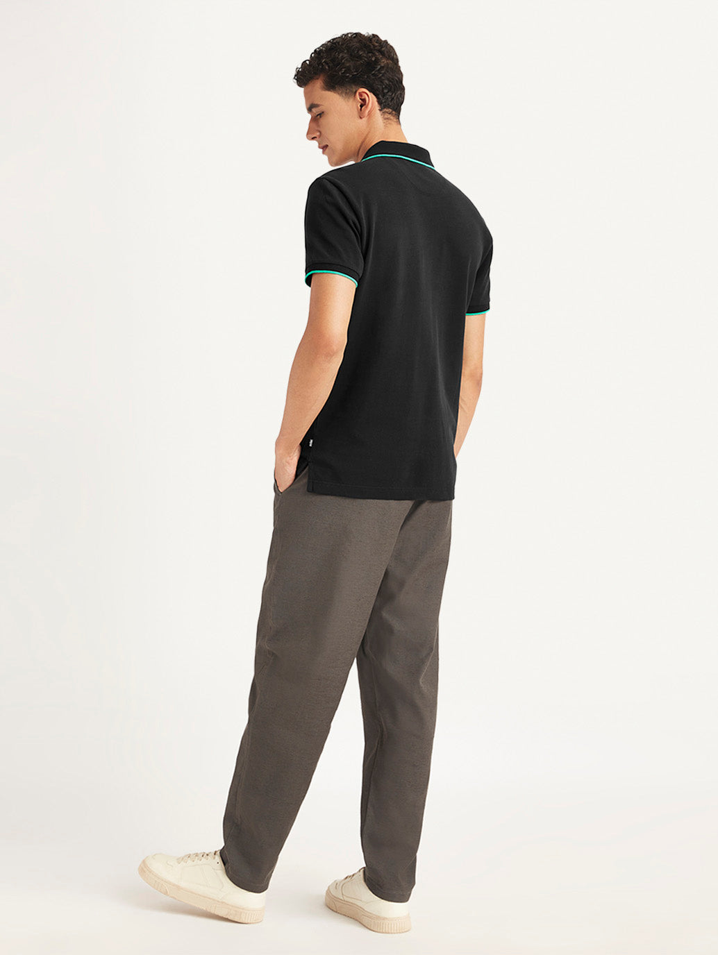 Men's Solid Slim Fit Polo T-Shirt - de007fc4-f10b-463e-b21b-62f064930104 View