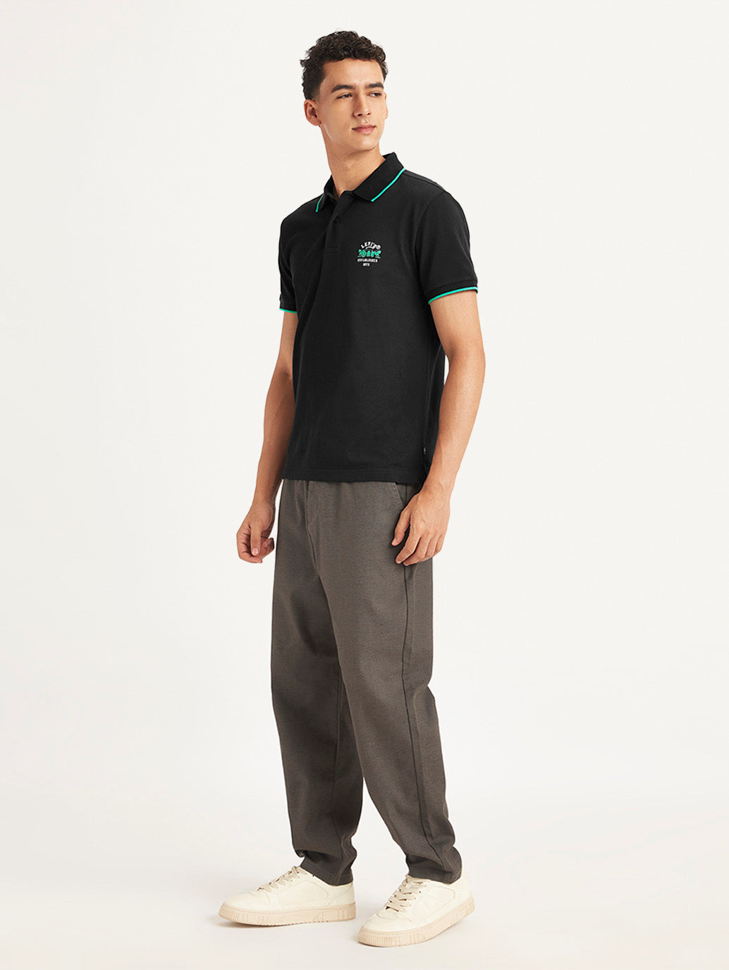 Men's Solid Slim Fit Polo T-Shirt - 2b62b874-095e-4e7f-8a5b-fcc47a668498 View