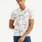 Men's All Over Print Slim Fit Polo T-Shirt - Front View
