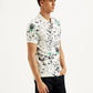 Men's Floral Slim Fit Polo T-Shirt - Side View