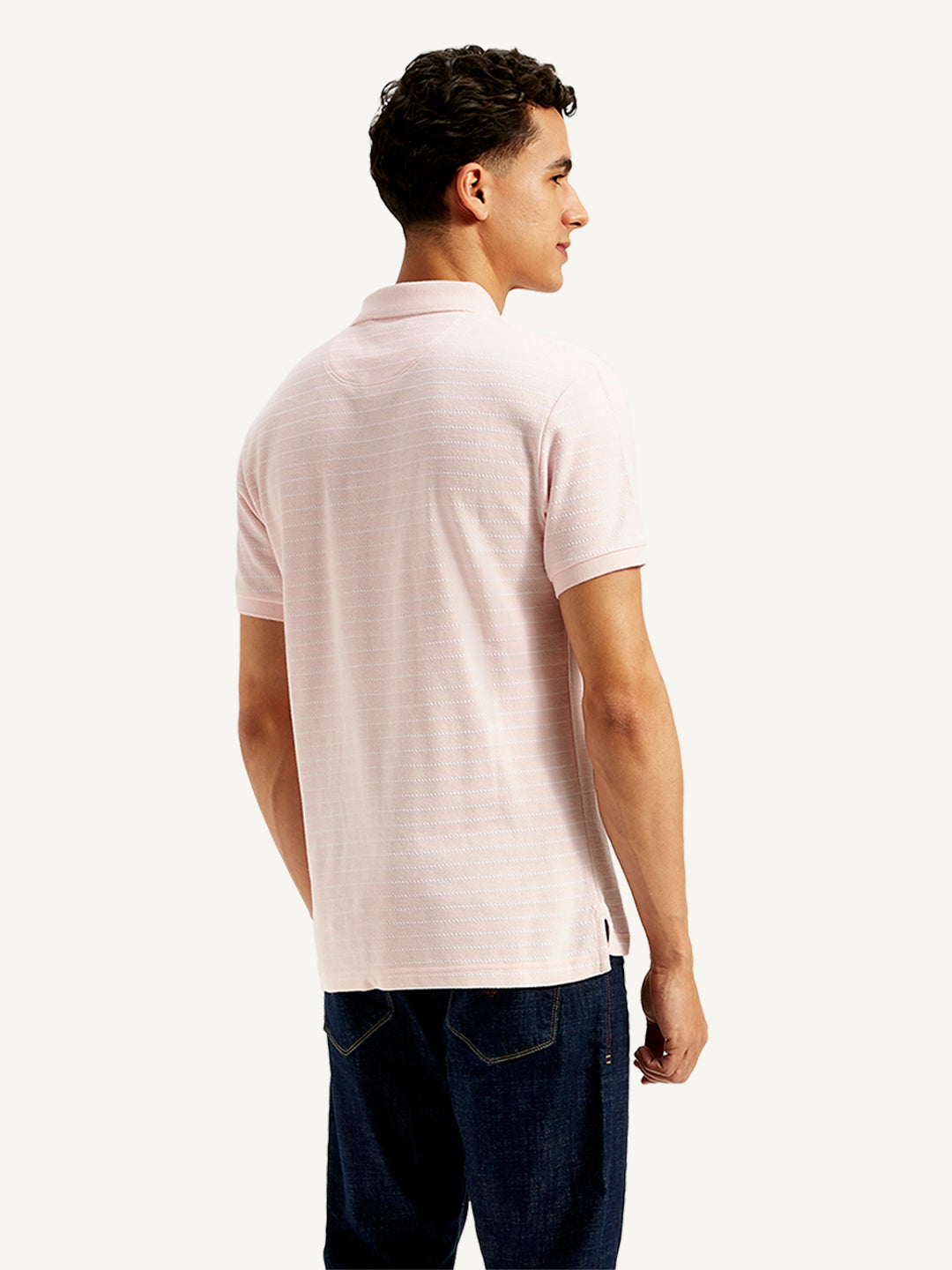 Men's Pin Stripes Slim Fit Polo T-Shirt - 20 View