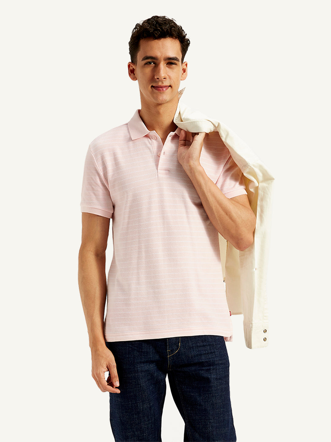 Men's Pin Stripes Slim Fit Polo T-Shirt - 20 View