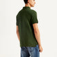 Men's Solid Slim Fit Polo T-shirt - Back View