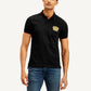 Men's Solid Slim Fit Polo T-shirt - Front View