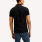 Men's Solid Slim Fit Polo T-shirt - Back View