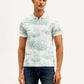 Men's Conversational Slim Fit Polo T-shirt - Front View