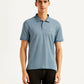 Men's Solid Slim Fit Polo T-shirt - Front View