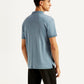 Men's Solid Slim Fit Polo T-shirt - Back View