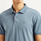 Men's Solid Slim Fit Polo T-shirt - Detail View