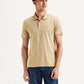 Men's Solid Slim Fit Polo T-shirt - Front View