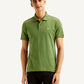 Men's Solid Slim Fit Polo T-shirt - Front View