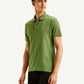 Men's Solid Slim Fit Polo T-shirt - Side View