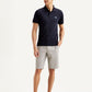 Men's Solid Slim Fit Polo T-shirt - Front View