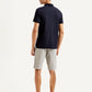 Men's Solid Slim Fit Polo T-shirt - Back View