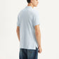 Men's Solid Slim Fit Polo Linen T-shirt - Back View