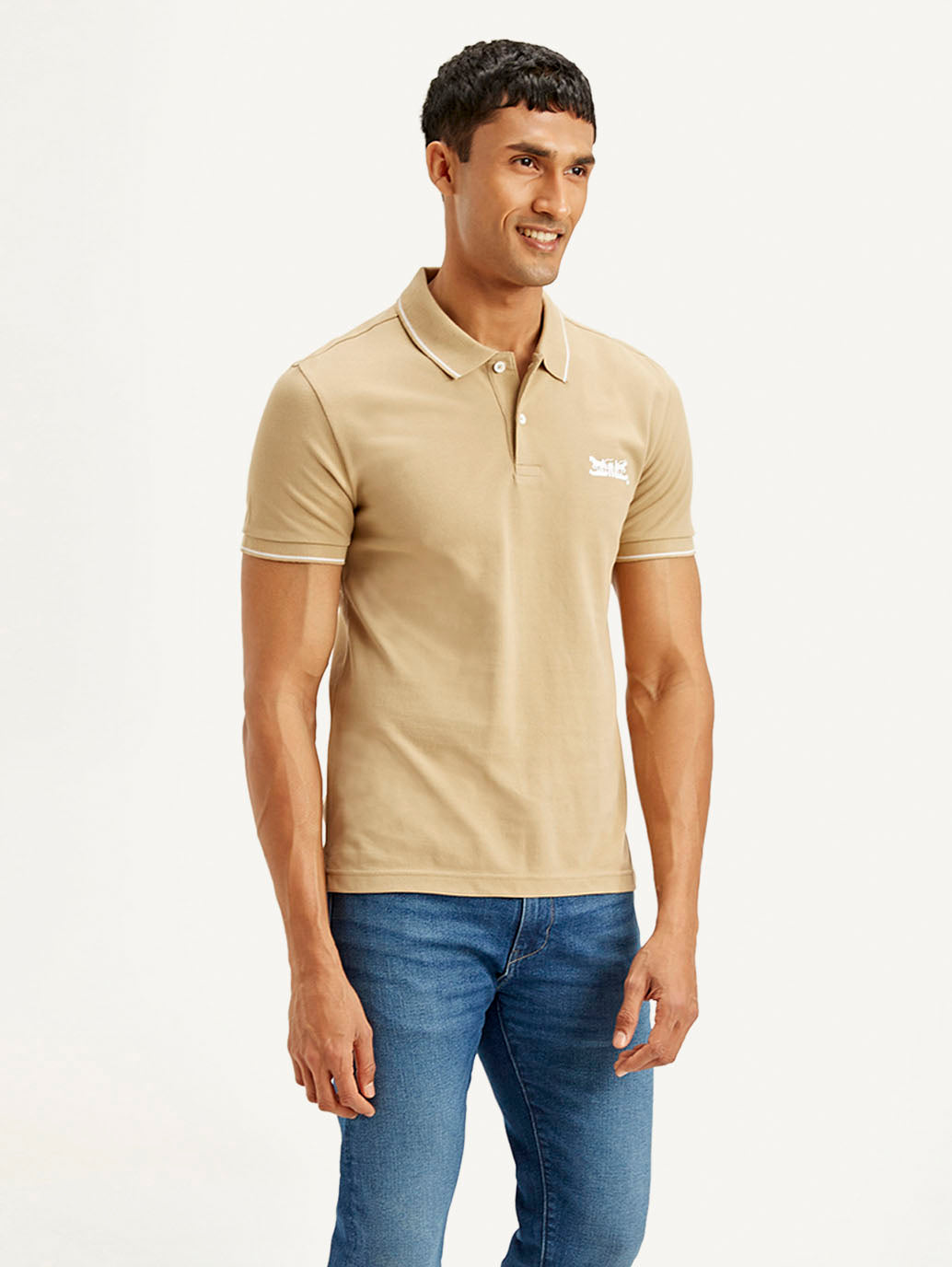 Men's Solid Slim Fit Polo T-shirt - Styleshot View