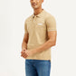 Men's Solid Slim Fit Polo T-shirt - Front View