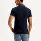 Men's Solid Slim Fit Polo T-shirt - Back View