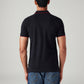 Men's Solid Slim Fit Polo T-Shirt - Back View