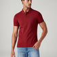 Men's Solid Slim Fit Polo T-Shirt - Front View