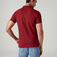Men's Solid Slim Fit Polo T-Shirt - Back View