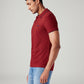 Men's Solid Slim Fit Polo T-Shirt - Side View