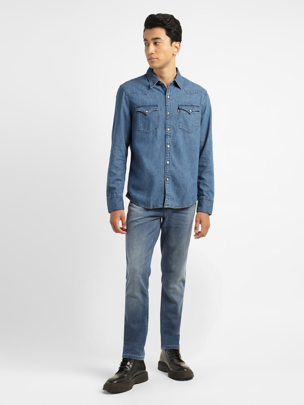 Men's Solid Slim Fit Shirt - d91f894b-9bad-4422-94d4-3597c864ecd4 View