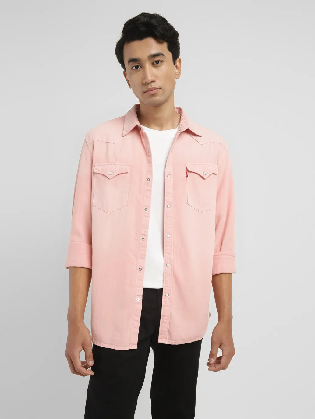 Men's Solid Slim Fit Shirt - 20acf993-fb83-4ad4-b285-757a3536881f View