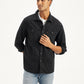 Men's Solid Regular Fit Denim Shirt - Front View