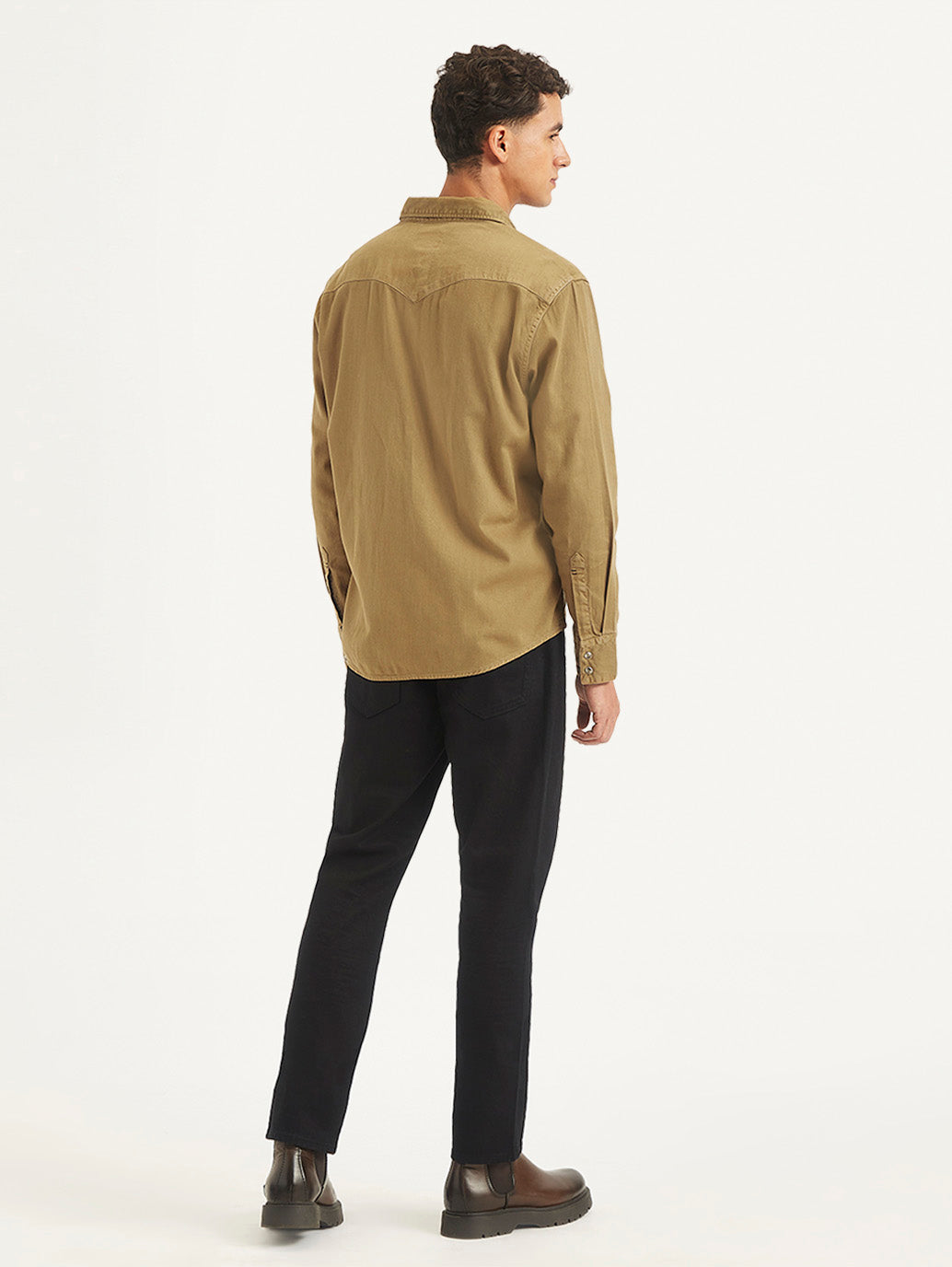 Men's Solid Slim Fit Denim Shirt - 451c5131-a95d-4599-a013-b4b2b1d56af4 View