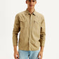 Men's Solid Dyed Slim Fit Shirt - Front View
