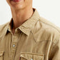 Men's Solid Dyed Slim Fit Shirt - Detail View